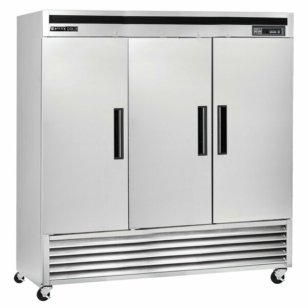 Maxx Cold Reach-In Refrigerator, Triple Door, Bottom Mount 66.7 CUFT MCR-72FD